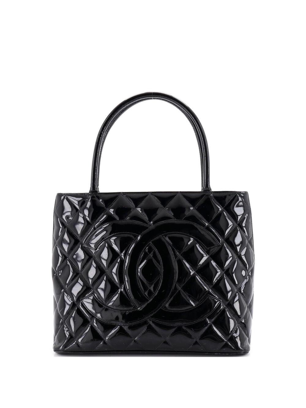 Chanel Medallion Tote Quilted Patent #371052C25B